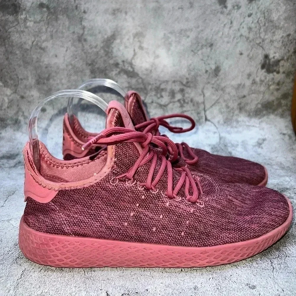 4550. ADIDAS PHARRELL PINK DIP DYED LACE UP RUNNING SNEAKER SHOES SIZE‎ WMN 6.5